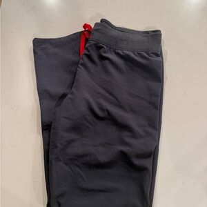 Figs Women's Pants in Black with Red Accent